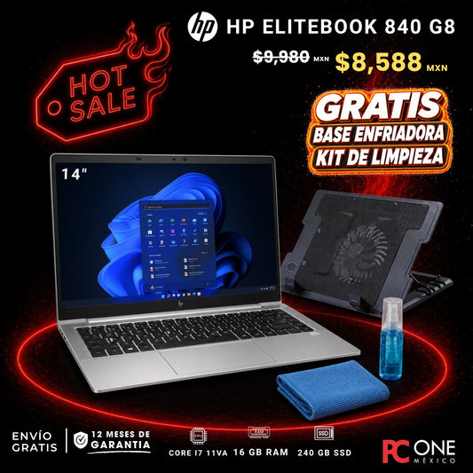 Laptop - HP Elitebook 840 G8 - Core i7 11va Gen, 16 GB RAM, 240 GB SSD, 14" + REGALOS