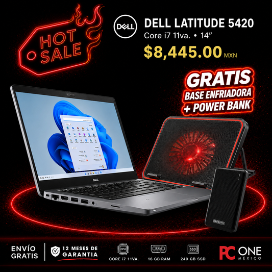 LAPTOP - DELL LATITUDE 5420 - i7 11va Gen. 16GB RAM, 240 GB SSD, 14" + REGALOS