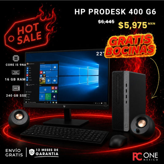 PC - HP PRODESK 400 G6 SFF - i5 9na Gen. 8 GB RAM, 240 GB SSD + REGALO
