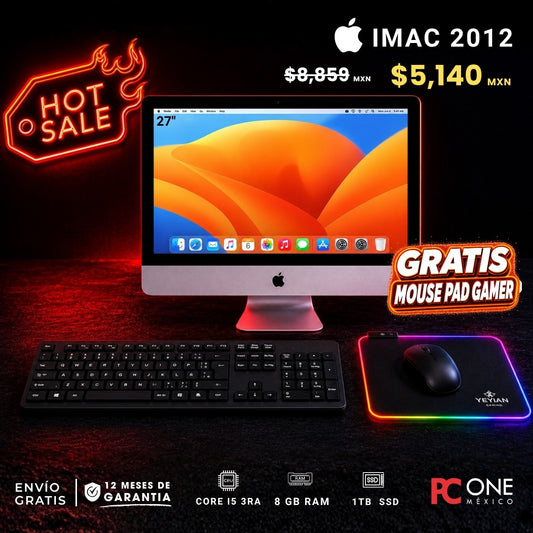 iMac 2012 - Core i5 3ra Gen, 8 GB RAM, 1 TB SSD, 27" + REGALO