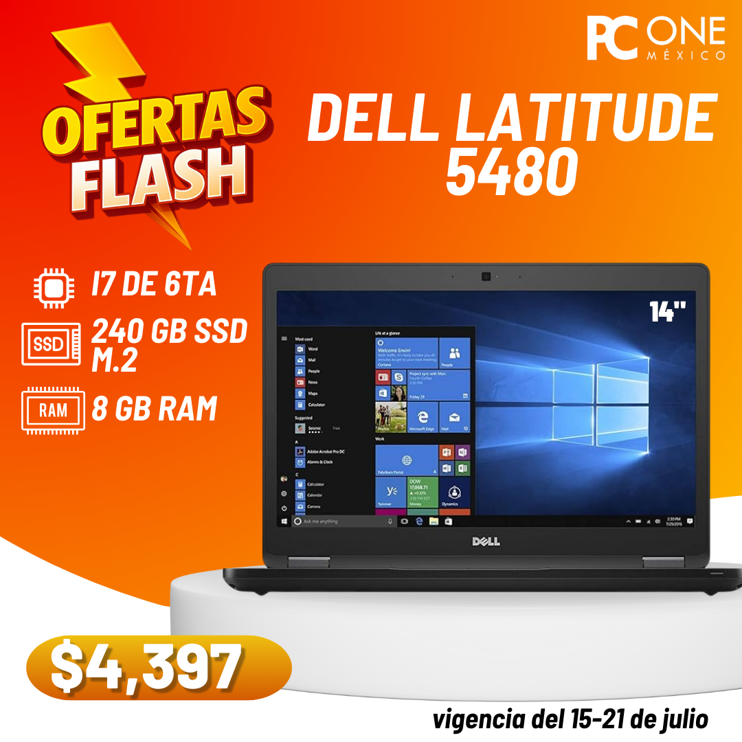 LAPTOP - DELL LATITUDE 5480 - i7 6ta Gen. 8 gb ram, 240 gb ssd, 14"