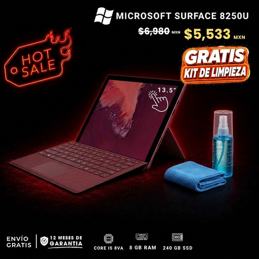 Laptop - Microsoft Surface Laptop 2 - Core i5 8va Gen, 8 GB RAM, 256 GB SSD, 13.5" Touch + REGALO