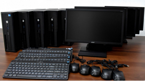 PAQUETE -  5 equipos completos hp elitedesk 800 G2 SFF i5 6ta Gen.  con monitores de 19 de regalo "