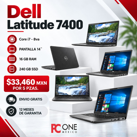5 PZS LAPTOP - DELL LATITUDE 7400 - CORE i7 8VA GEN, 16GB RAM, 240GB SSD, 14¨