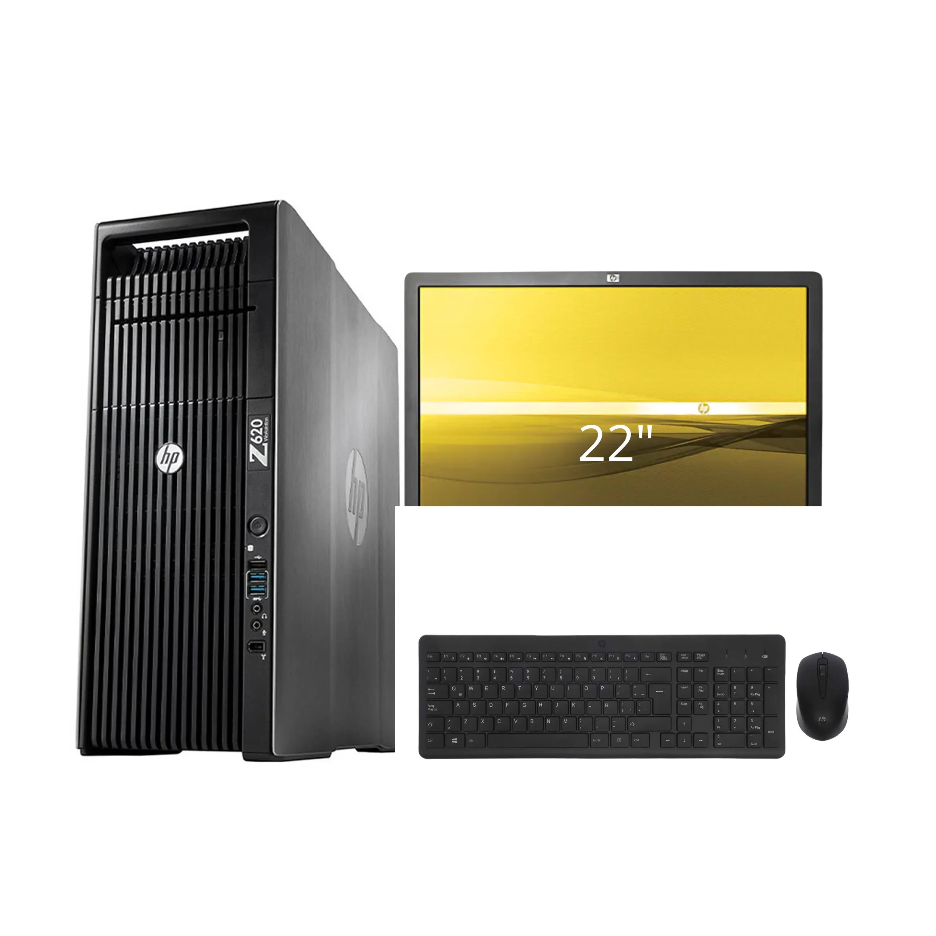 PC - HP WORKSTATION Z620 - core xeon 3ra Gen. 24 GB RAM, 1 TB ssd, 4 gb video, Torre