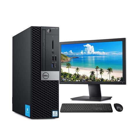 PC - DELL OPTIPLEX 7070 SFF - CORE i5 9NA GEN, 16 GB RAM, 240 GB SSD, 22" HD