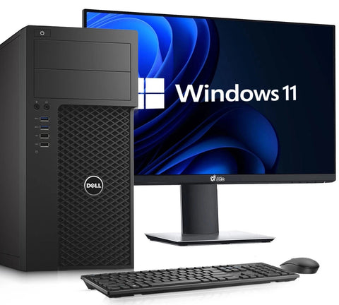 PC - DELL PRECISION 3620 TORRE - Core i5 6ta Gen - 16 GB RAM, 240 GB SSD + 1 TB HDD, 22"