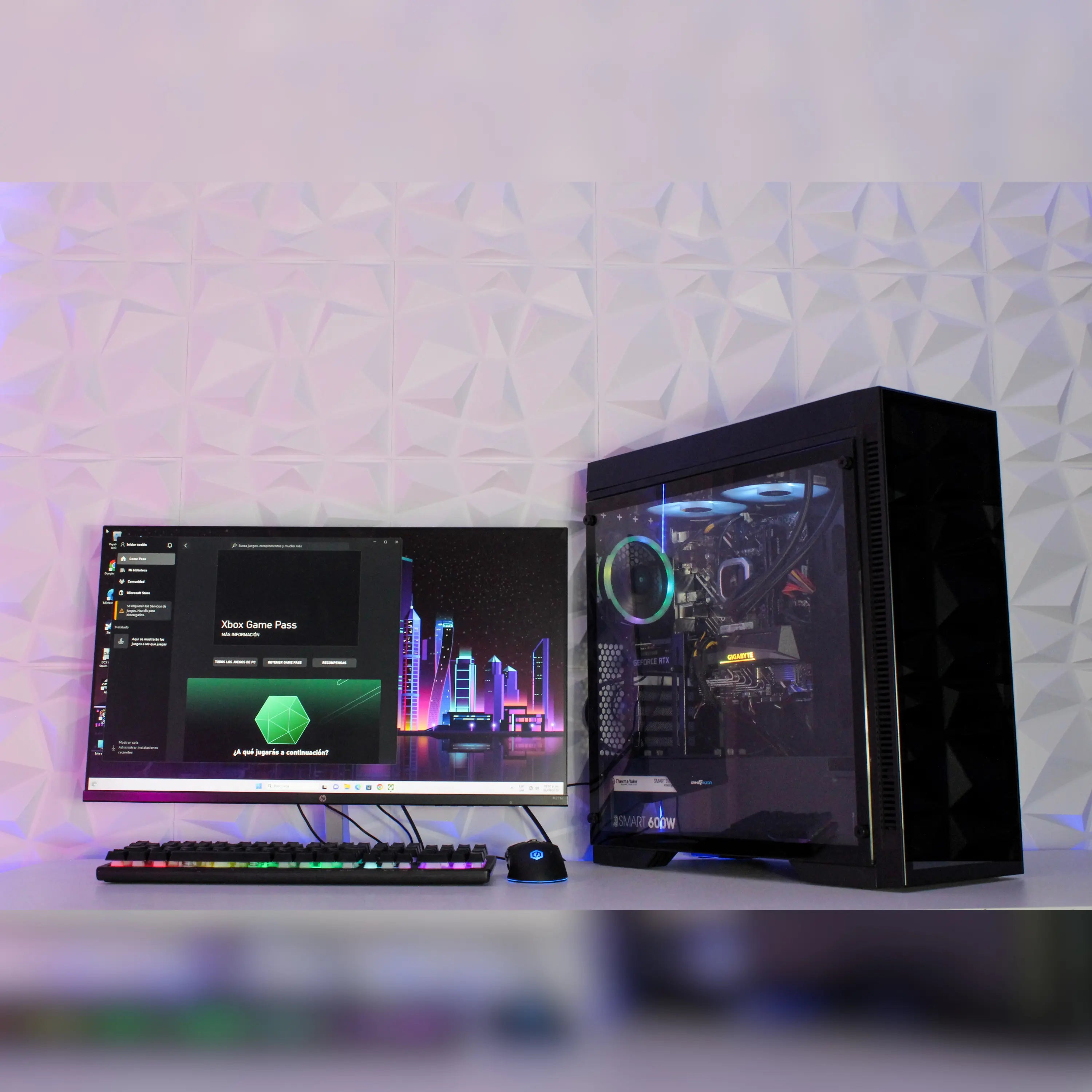 PC GAMER - Gabinete Game Factor CSG601 | i7 12va gen | RTX GeForce 12 GB | 16 GB RAM | 480 GB SSD M.2. + 1 TB HDD