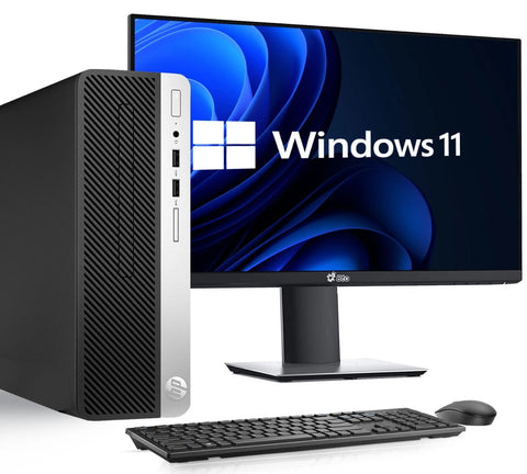 PC - HP PRODESK 400 G6 SFF -  CORE i5 9NA GEN, 16 GB RAM, 240 GB SSD, 22" HD