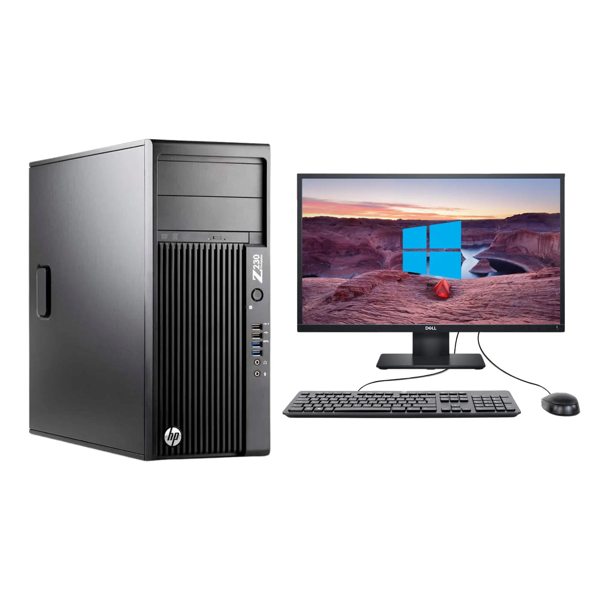 PC- HP WORKSTATION Z230 TORRE - Xeon 4ta Gen. - 16 GB RAM, 120 GB SSD + 500 GB HDD + TARJETA DE VIDEO 2 GB